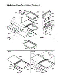 Deli / Shelves / Crisper / Accessories parts for Kenmore Refrigerator 596.58697890 (59658697890, 596 58697890) from AppliancePartsPros.com