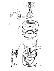 Tub And Basket Assembly parts for Kenmore Washer 110.6733412 (1106733412, 110 6733412) from AppliancePartsPros.com