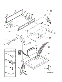 Top And Console Parts parts for Kenmore Dryer 110.67422600 (11067422600, 110 67422600) from AppliancePartsPros.com