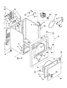 Cabinet Parts parts for Kenmore Dryer 110.67422600 (11067422600, 110 67422600) from AppliancePartsPros.com
