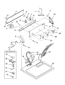 Top And Console Parts parts for Kenmore Dryer 110.67642600 (11067642600, 110 67642600) from AppliancePartsPros.com