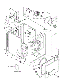 Cabinet Parts parts for Kenmore Dryer 110.67654600 (11067654600, 110 67654600) from AppliancePartsPros.com