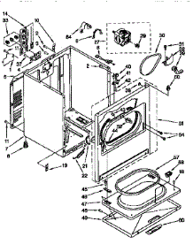 Cabinet parts for Kenmore Dryer 110.67732790 (11067732790, 110 67732790) from AppliancePartsPros.com