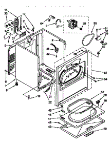 Cabinet parts for Kenmore Dryer 110.67732794 (11067732794, 110 67732794) from AppliancePartsPros.com