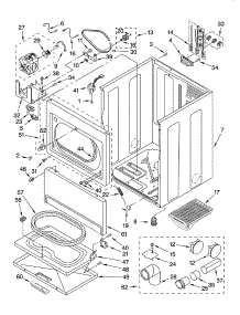 Cabinet Parts parts for Kenmore Dryer 110.67741600 (11067741600, 110 67741600) from AppliancePartsPros.com