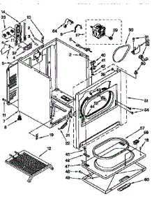 Cabinet parts for Kenmore Dryer 110.67832790 (11067832790, 110 67832790) from AppliancePartsPros.com
