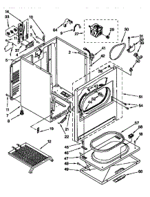 Cabinet parts for Kenmore Dryer 110.67832794 (11067832794, 110 67832794) from AppliancePartsPros.com
