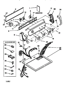 Top And Console parts for Kenmore Dryer 110.67834791 (11067834791, 110 67834791) from AppliancePartsPros.com