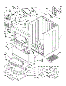 Cabinet Parts parts for Kenmore Dryer 110.67841600 (11067841600, 110 67841600) from AppliancePartsPros.com