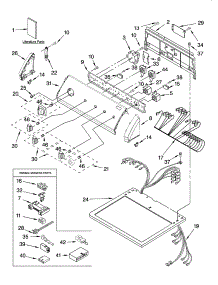 Top And Console Parts parts for Kenmore Dryer 110.67841600 (11067841600, 110 67841600) from AppliancePartsPros.com