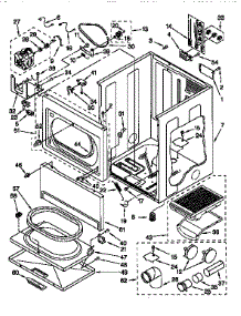 Cabinet parts for Kenmore Dryer 110.67902790 (11067902790, 110 67902790) from AppliancePartsPros.com