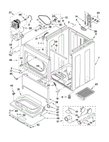 Cabinet Parts parts for Kenmore Dryer 110.68002010 (11068002010, 110 68002010) from AppliancePartsPros.com