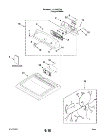 Top And Console Parts parts for Kenmore Dryer 110.68002010 (11068002010, 110 68002010) from AppliancePartsPros.com