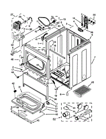 Cabinet Parts parts for Kenmore Dryer 110.68002011 (11068002011, 110 68002011) from AppliancePartsPros.com