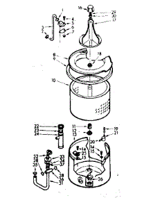 Tub And Basket Assembly parts for Kenmore Washer 110.6803100 (1106803100, 110 6803100) from AppliancePartsPros.com