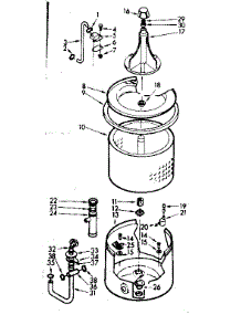 Tub And Basket Assembly parts for Kenmore Washer 110.6803103 (1106803103, 110 6803103) from AppliancePartsPros.com