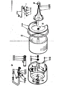 Tub And Basket Assembly parts for Kenmore Washer 110.6803104 (1106803104, 110 6803104) from AppliancePartsPros.com