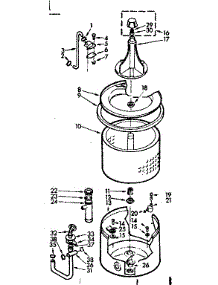 Tub And Basket Assembly parts for Kenmore Washer 110.6803110 (1106803110, 110 6803110) from AppliancePartsPros.com