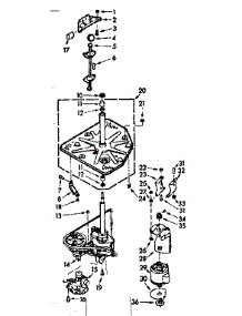 Drive System parts for Kenmore Washer 110.6803110 (1106803110, 110 6803110) from AppliancePartsPros.com