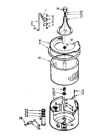 Tub And Basket Assembly parts for Kenmore Washer 110.6804001 (1106804001, 110 6804001) from AppliancePartsPros.com