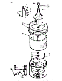 Tub And Basket Assembly parts for Kenmore Washer 110.6804002 (1106804002, 110 6804002) from AppliancePartsPros.com