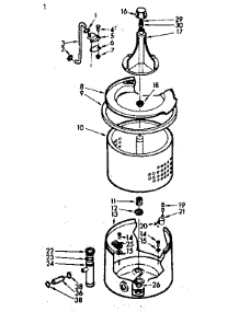 Tub And Basket Assembly parts for Kenmore Washer 110.6804054 (1106804054, 110 6804054) from AppliancePartsPros.com