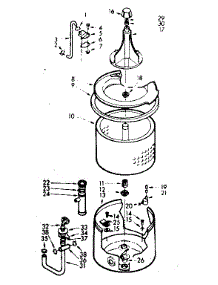 Tub And Basket Assembly parts for Kenmore Washer 110.6804102 (1106804102, 110 6804102) from AppliancePartsPros.com