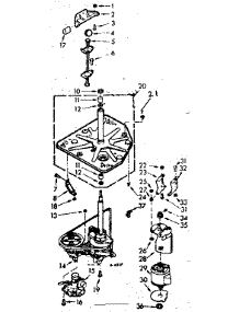 Drive System parts for Kenmore Washer 110.6804153 (1106804153, 110 6804153) from AppliancePartsPros.com