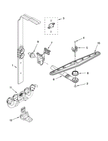 Upper Wash And Rinse Parts parts for Kenmore Dishwasher 665.13742K600 (66513742K600, 665 13742K600) from AppliancePartsPros.com