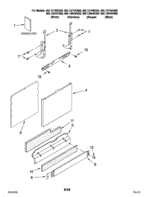 Door And Panel Parts parts for Kenmore Dishwasher 665.13742K600 (66513742K600, 665 13742K600) from AppliancePartsPros.com