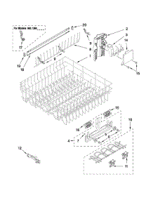 Upper Rack And Track Parts parts for Kenmore Dishwasher 665.13742K601 (66513742K601, 665 13742K601) from AppliancePartsPros.com