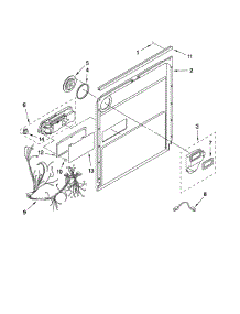 Door And Latch Parts parts for Kenmore Dishwasher 665.13742K602 (66513742K602, 665 13742K602) from AppliancePartsPros.com