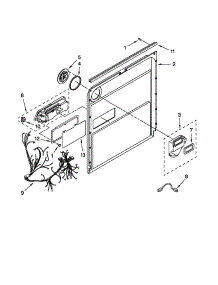 Inner Door Parts parts for Kenmore Dishwasher 665.13742K604 (66513742K604, 665 13742K604) from AppliancePartsPros.com