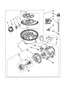 Pump And Motor Parts parts for Kenmore Dishwasher 665.13742K604 (66513742K604, 665 13742K604) from AppliancePartsPros.com