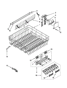 Upper Rack And Track Parts parts for Kenmore Dishwasher 665.13742K604 (66513742K604, 665 13742K604) from AppliancePartsPros.com