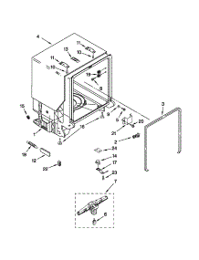 Tub And Frame Parts parts for Kenmore Dishwasher 665.13742K604 (66513742K604, 665 13742K604) from AppliancePartsPros.com