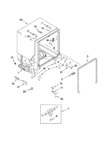 Tub And Frame Parts parts for Kenmore Dishwasher 665.13743K602 (66513743K602, 665 13743K602) from AppliancePartsPros.com