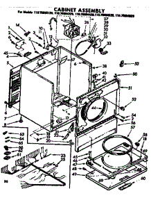 Cabinet Parts parts for Kenmore Dryer 110.76894220 (11076894220, 110 76894220) from AppliancePartsPros.com