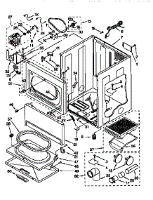 Cabinet parts for Kenmore Dryer 110.76902691 (11076902691, 110 76902691) from AppliancePartsPros.com