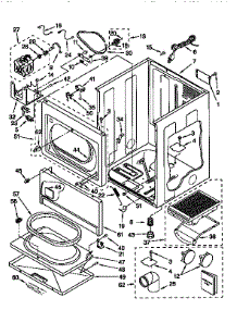 Cabinet parts for Kenmore Dryer 110.76904690 (11076904690, 110 76904690) from AppliancePartsPros.com