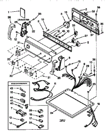 Top And Console parts for Kenmore Dryer 110.76904691 (11076904691, 110 76904691) from AppliancePartsPros.com