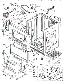 Cabinet parts for Kenmore Dryer 110.76904692 (11076904692, 110 76904692) from AppliancePartsPros.com