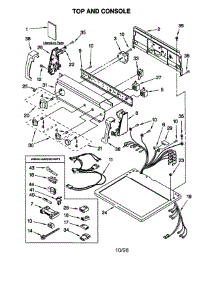 Top And Console parts for Kenmore Dryer 110.76904693 (11076904693, 110 76904693) from AppliancePartsPros.com