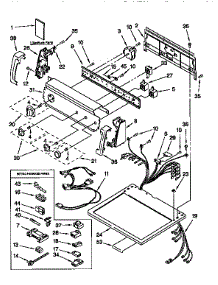Top And Console parts for Kenmore Dryer 110.76912690 (11076912690, 110 76912690) from AppliancePartsPros.com