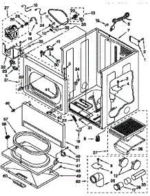 Cabinet parts for Kenmore Dryer 110.76912691 (11076912691, 110 76912691) from AppliancePartsPros.com
