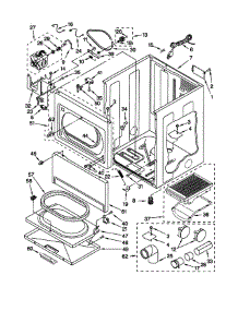 Cabinet parts for Kenmore Dryer 110.76912693 (11076912693, 110 76912693) from AppliancePartsPros.com