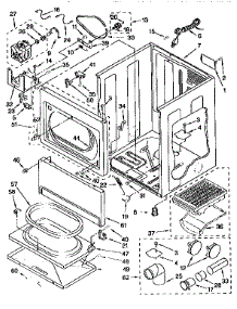 Cabinet parts for Kenmore Dryer 110.76914692 (11076914692, 110 76914692) from AppliancePartsPros.com