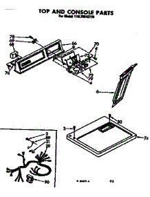 Top And Console Parts parts for Kenmore Dryer 110.76915110 (11076915110, 110 76915110) from AppliancePartsPros.com