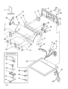 Top And Console Parts parts for Kenmore Dryer 110.76922501 (11076922501, 110 76922501) from AppliancePartsPros.com