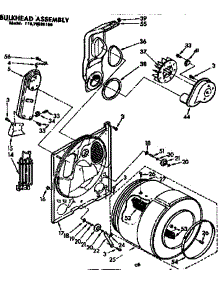 Cabinet Assembly parts for Kenmore Dryer 110.76930100 (11076930100, 110 76930100) from AppliancePartsPros.com